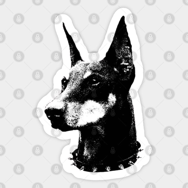 Doberman Sticker by violetxm